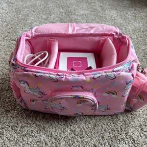 Toniebox Lot with Portable Storage Bag and Pink Toniebox player